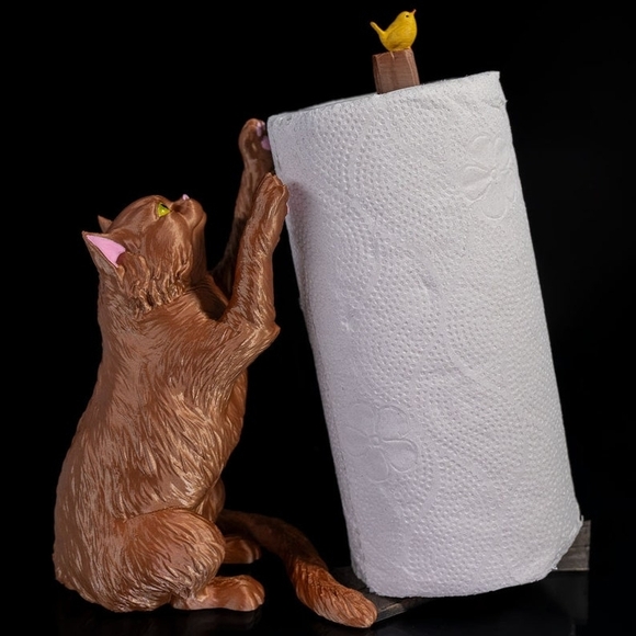 Other - Brown Cat Paper Towel Holder